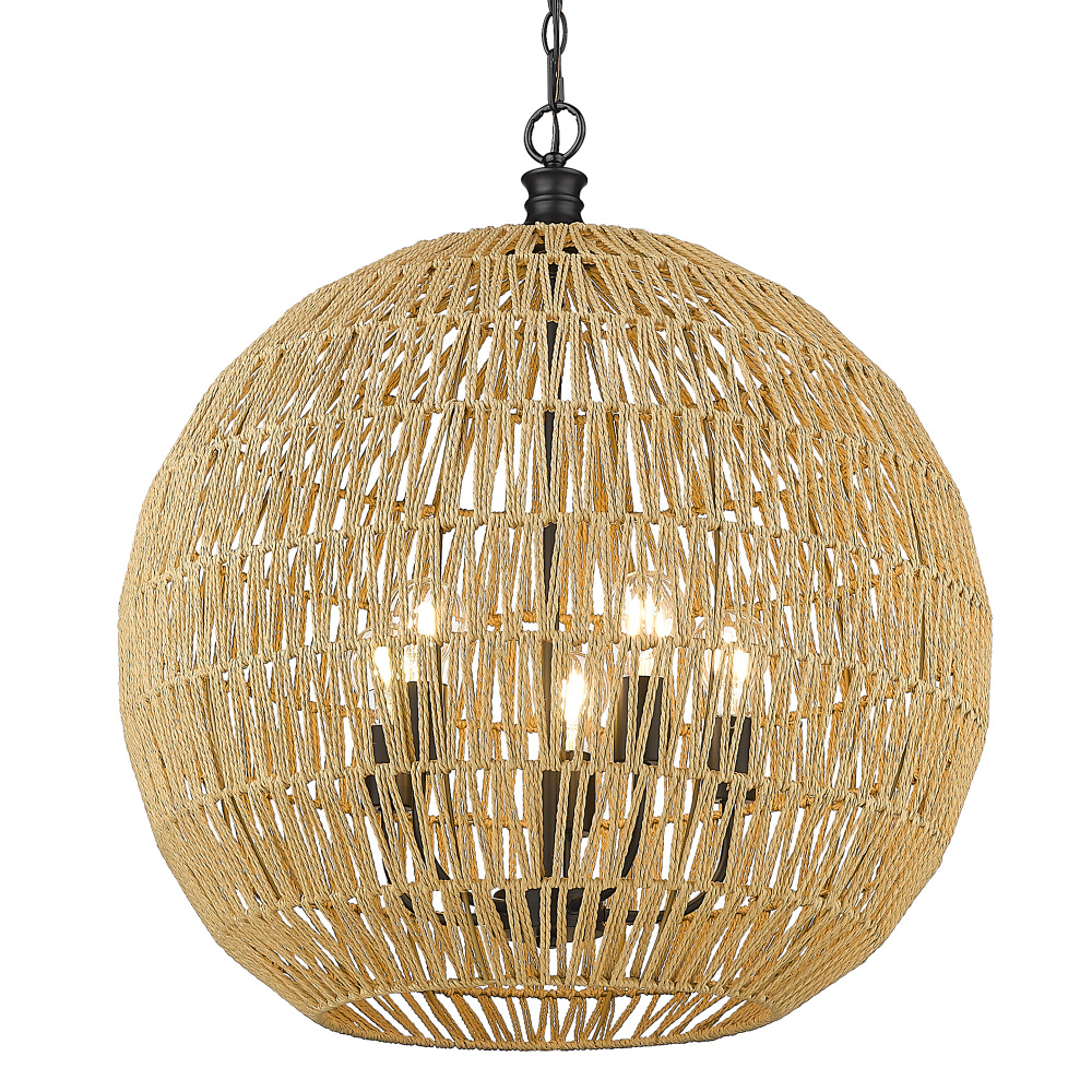 Golden Lighting Florence 5-light Pendant in Matte Black